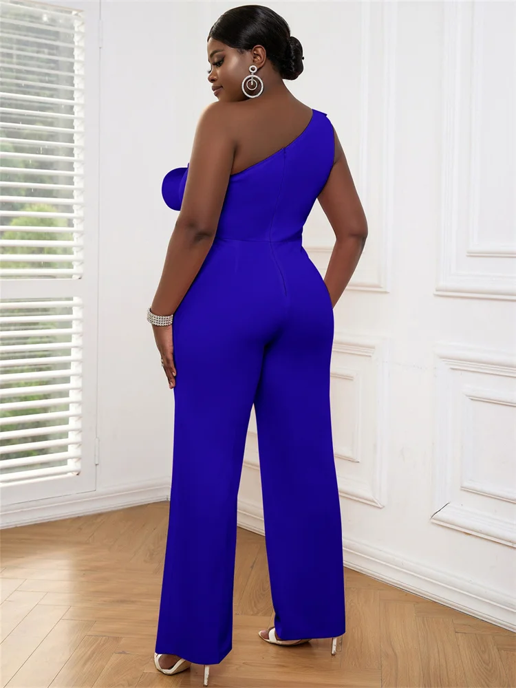 Wmstar Women Jumpsuit Flowers Single Sleeved Luxry African Romper New in Summer Fashion Street Wear Wholesale Dropshipping 2025