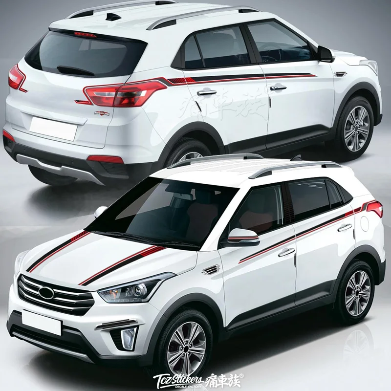 

New Custom Vinyl Car Sticker Car Foil FOR Hyundai IX25 2015-2022 Body Decoration Custom Sports Car Decal Accessories