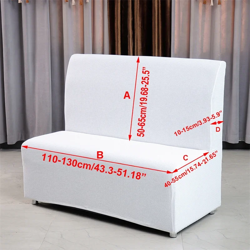 Stretch Armless Sofa Cover Hotel Sofa Slipcover Restaurant Elastic Polar Fleece Spandex Couch Slipcovers Home Internet Bar Cafe 2