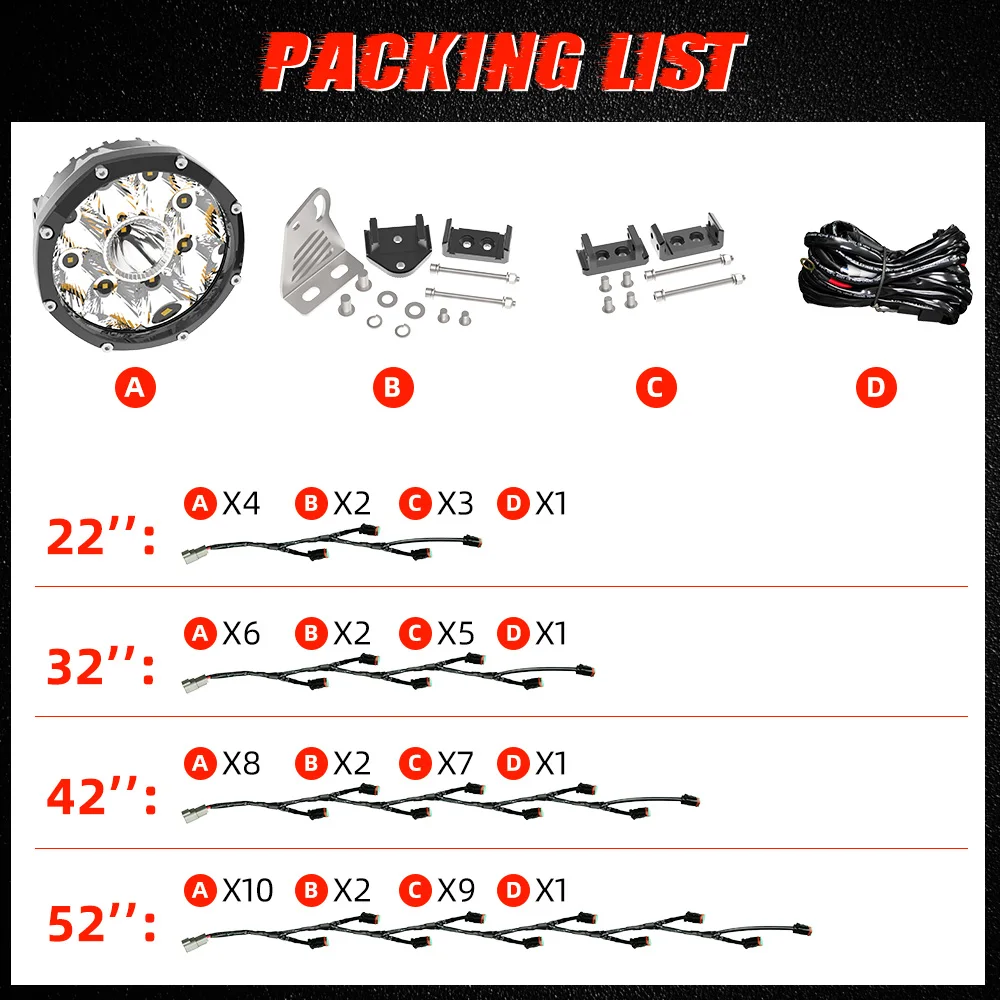 오프로드 바라 LED 라이트 바, 4x4 kc, Hilites Pro6, 4x4 UTV, 12V, 24V, 32 인치