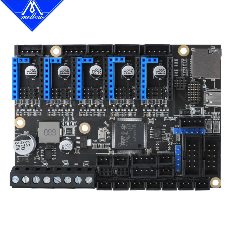 Фото Плата управления Mellow 5 Axis FLY E3 V2.0 32 бит 168 МГц, RRF/Klipper прошивка TMC2209 UART, детали для 3D-принтера Ender 3/5 Pro №2