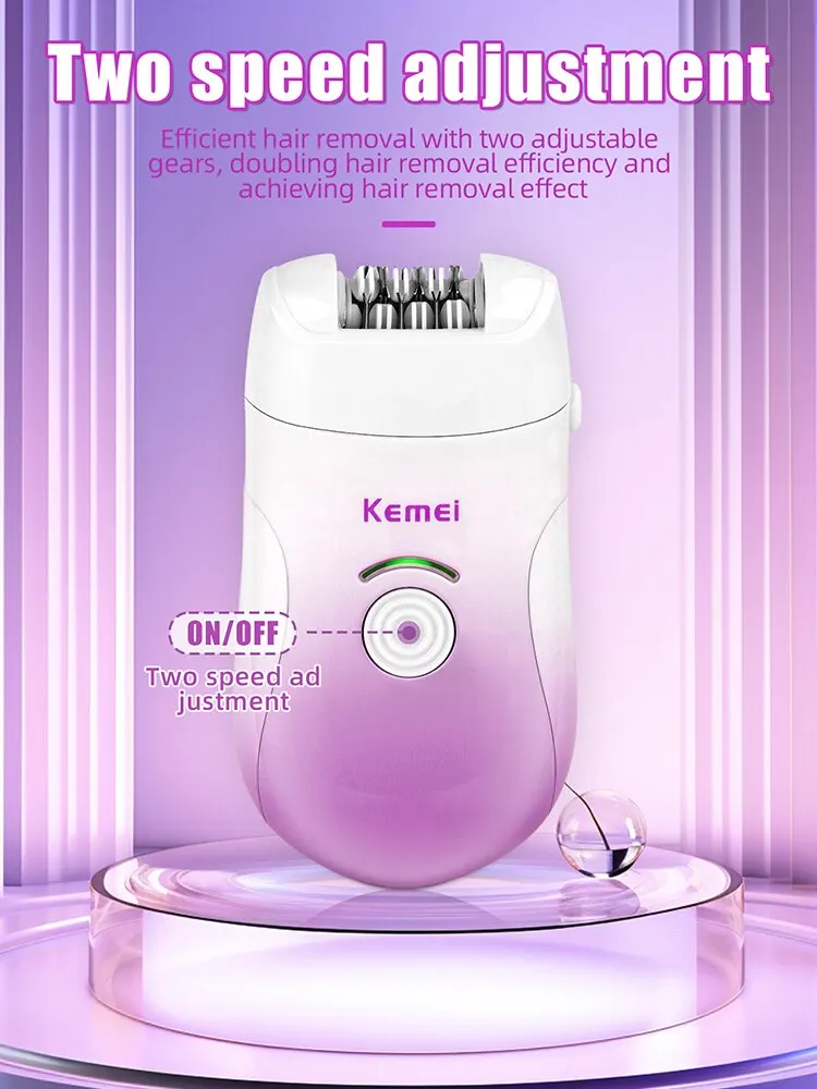 KEMEIEpilatorHairRemovalDeviceEpilatorforWomenWetDryWomens