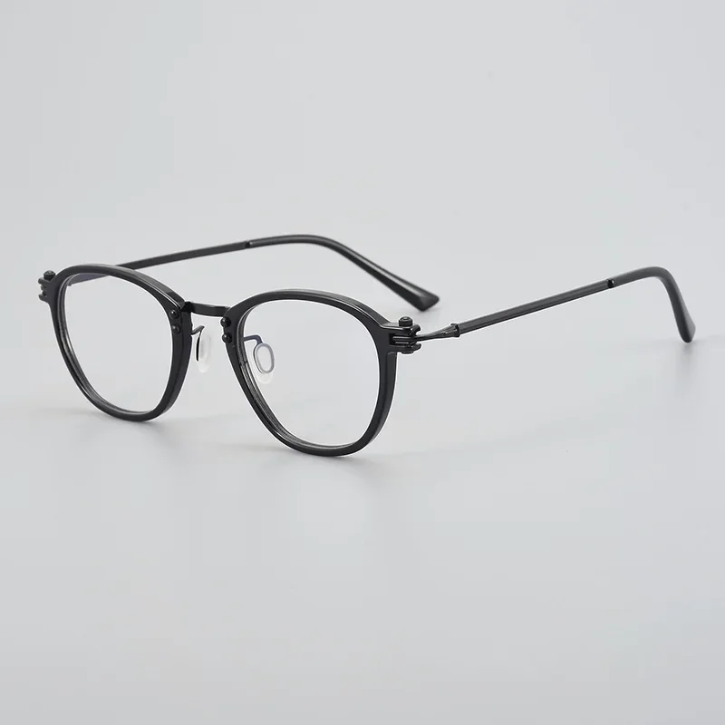 

Italian Brand Acetate Titanium Glasses Frame Men Prescription Eyeglasses RLT5881 Round Korean Women Myopia Optical Eye Glasses