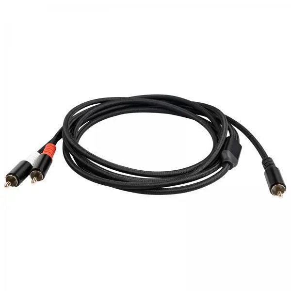 6.35mm 2RCA 케이블 스테레오 Y 어댑터 TV 증폭기 헤드폰 연장용 유연한 플랫 Hifi 스피커 와이어