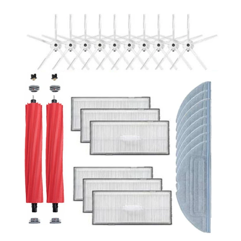 

For Xiaomi Roborock S7 T7S T7 Plus HEPA Accessory Of Filter Detachable Rubber Main Brush Side Brush Vacuum Cleaner Parts