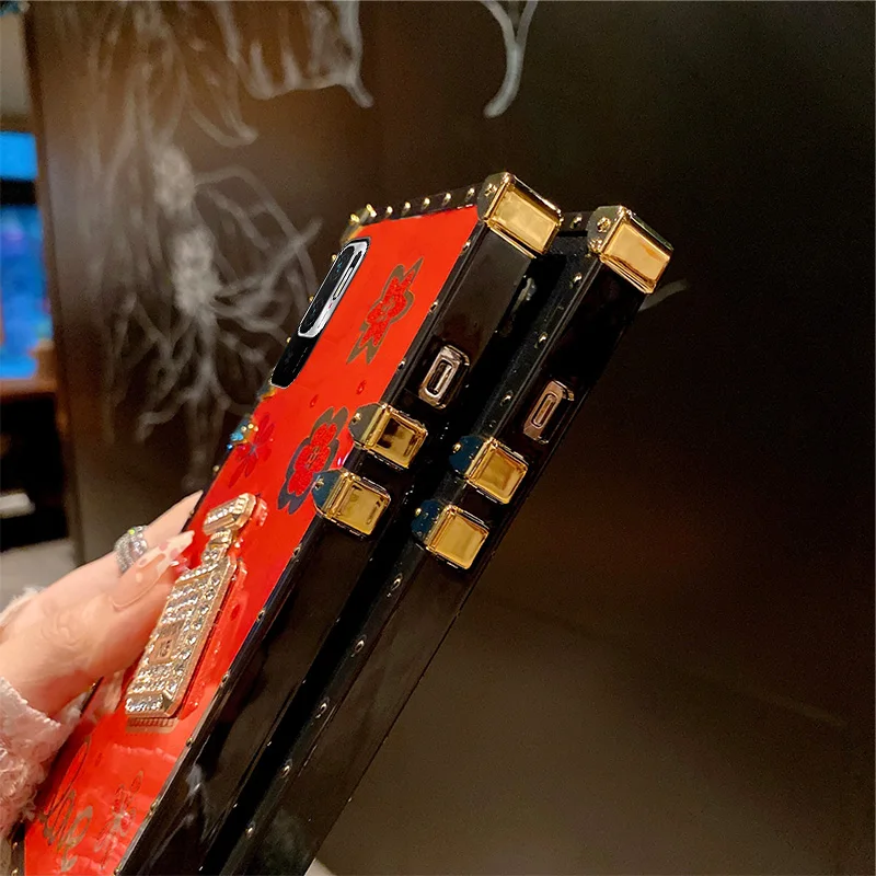 Husă de flacon de parfum cu diamante de lux pentru Xiaomi Redmi 9T 9A 9C NFC Note 8 9 10 11 Pro 9S 10S 11S pătrat de protecție pentru telefon C_voghion.com