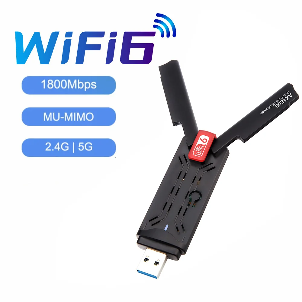 Adaptateur Usb Fenvi Wifi 6 Double Bande Ax1800 2.4g 5ghz Adaptateur Wifi  Usb 3.0 Sans Fil Win7 10 11, Mode en ligne