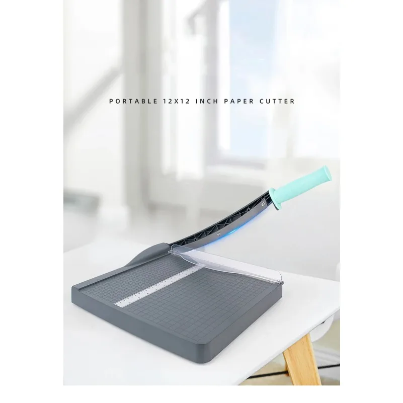 A4 용지 절단기, 망간강 날카로운 칼날, 이중 눈금, 경량, 사무용품, 12x12 인치
