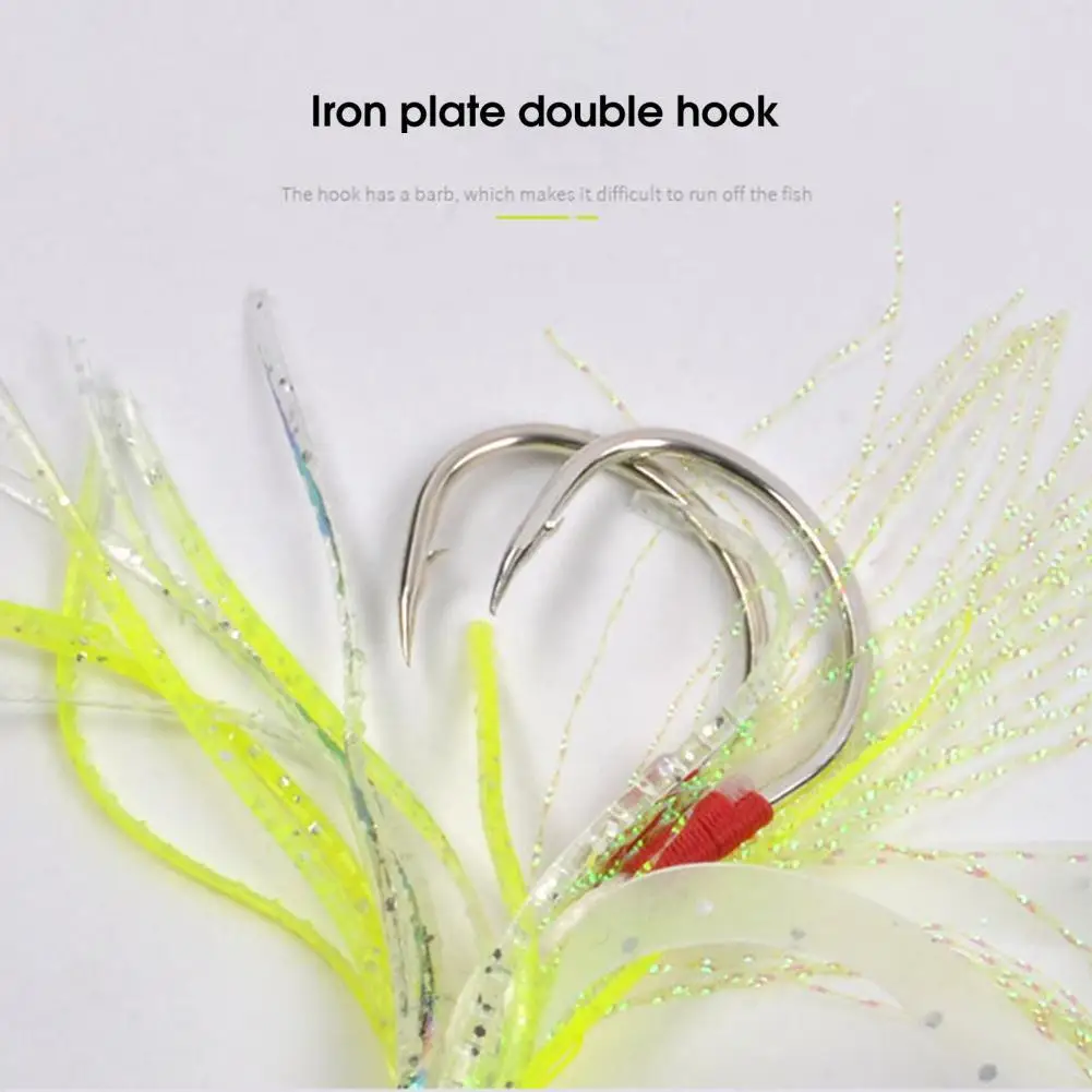 

2Pcs Useful Artificial Bait Wear-resistant Compact Squid Bait Outdoor Fishing Luminous Artificial Bait