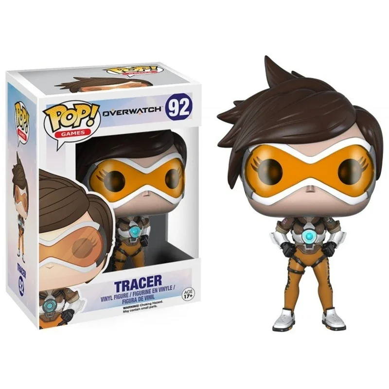 FUNKO POP Overwatch Tracer #92 Reaper #93 Widowmaker #94 Soldiers 76 #96 Figura de acción de juguete para regalo de niños