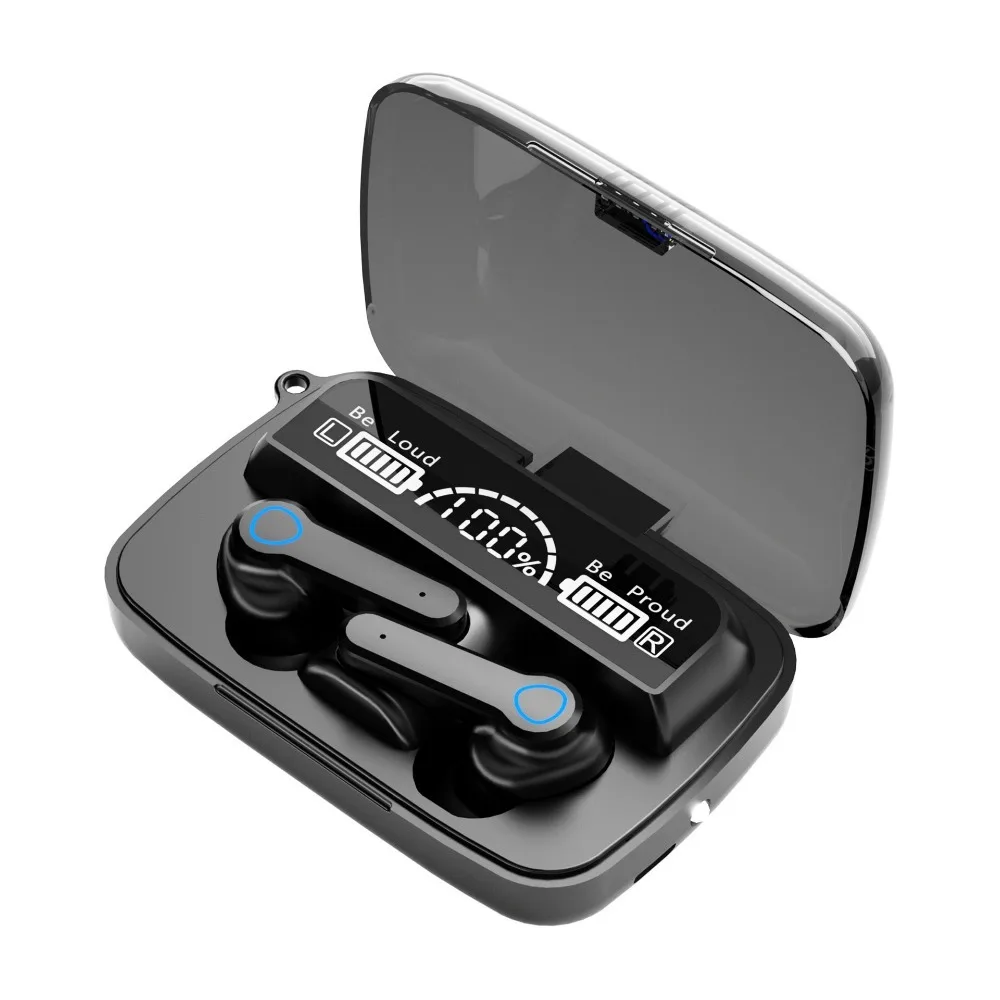 M10 Bluetooth Headset Digital Display Wireless Gaming Headset Waterproof In-ear Active Noise Cancellation Headset Low Latency