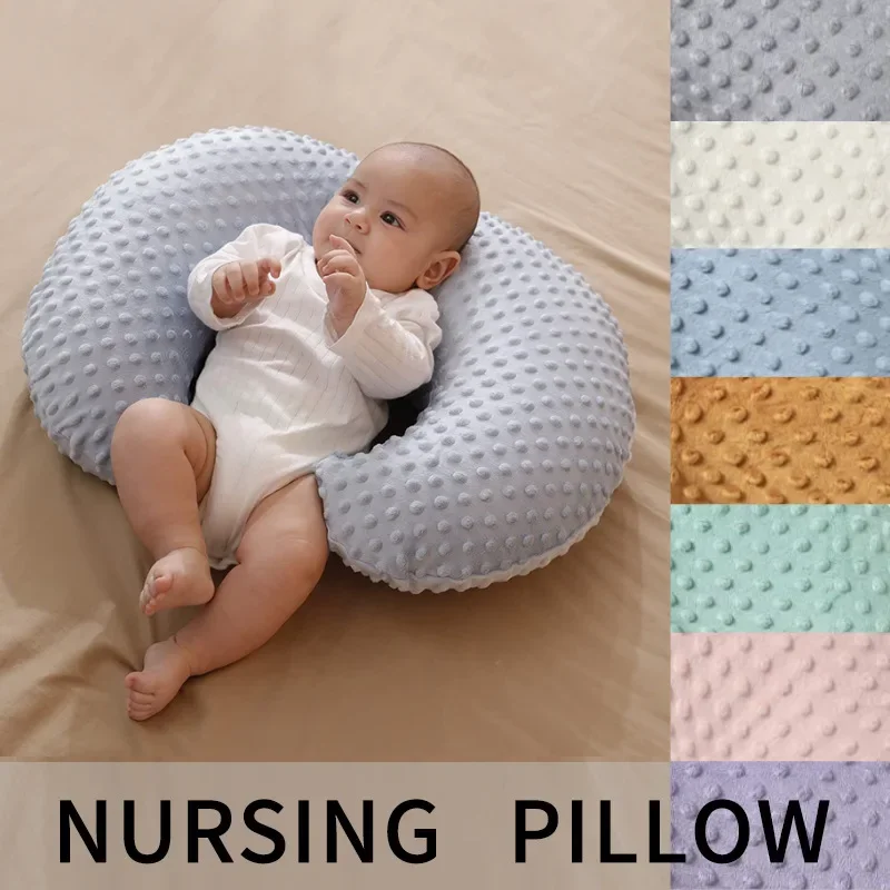 Newborn Feeding Pillow Four Seasons Universal Soft Comfortable Waist Support Backing Cushion Pad with Dotted Baby Nursing Pillow