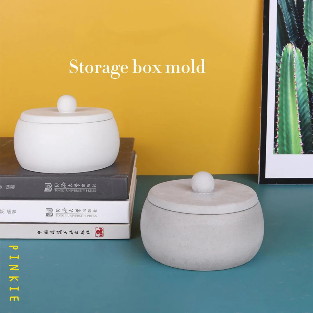 

Storage Bowl Silicone Concrete Molds DIY Plaster Candle Jar Incense Burner Containers Cement Gypsum Molds Home Decor Clay Tools