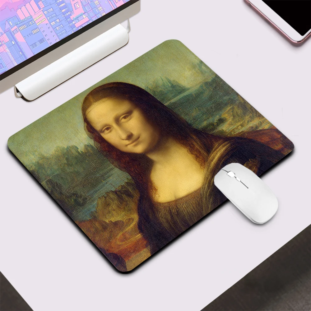 Leonardo Da Vinci Art Small Gaming Mouse Pad Computer Office Mousepad Keyboard Pad Desk Mat Pc Gamer Mouse Mat Laptop Mausepad