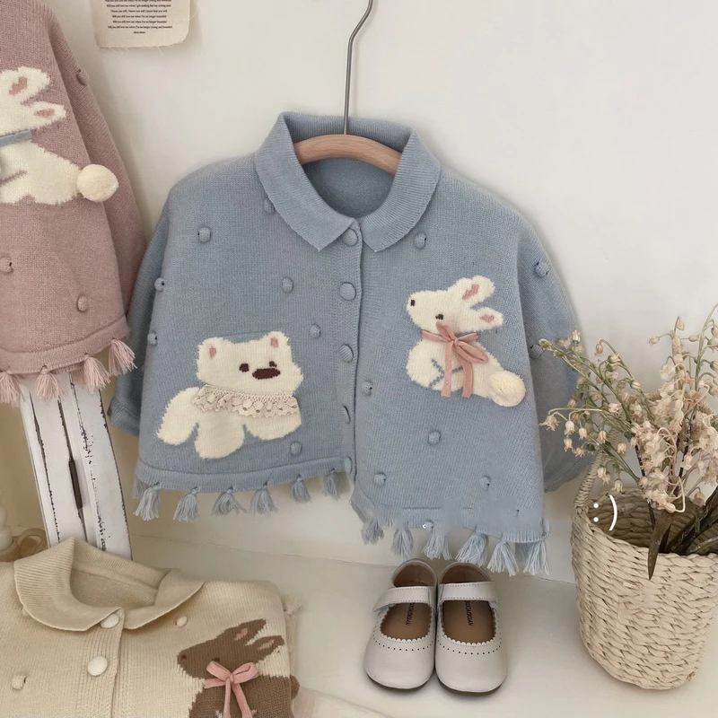 Autumn Kids Cartoon Knit Cardigans Sweater