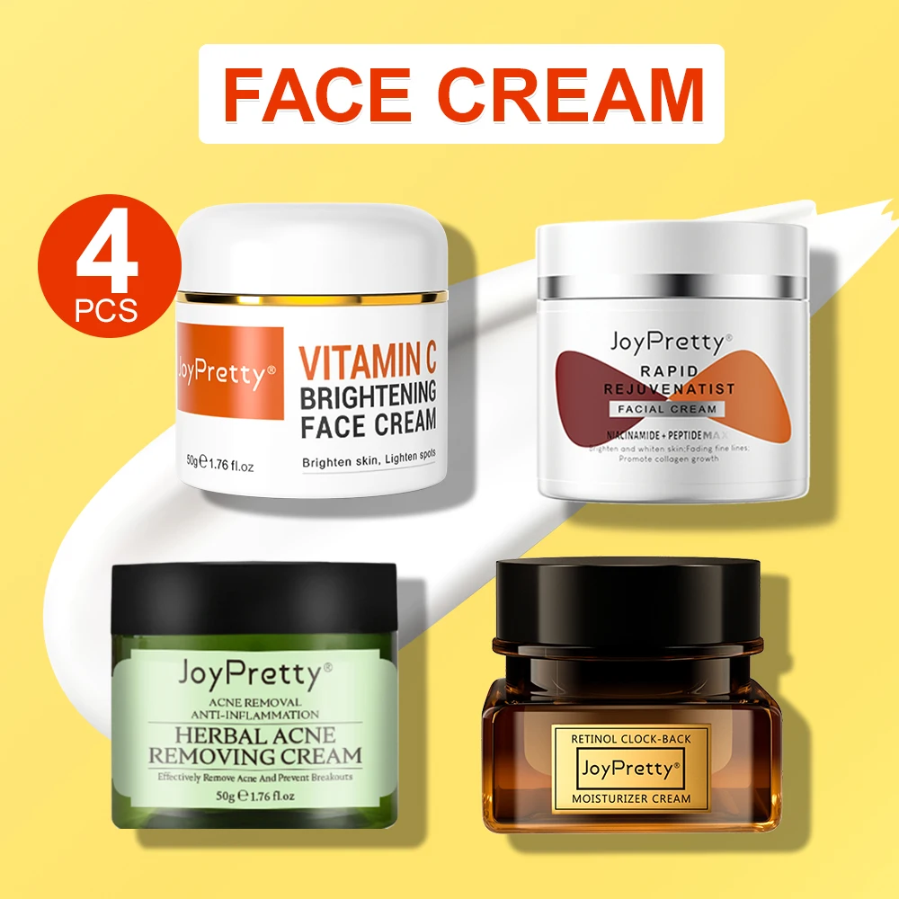 JoyPretty VC Whitening Face Cream Herbal Acne Treatment Set Retinol