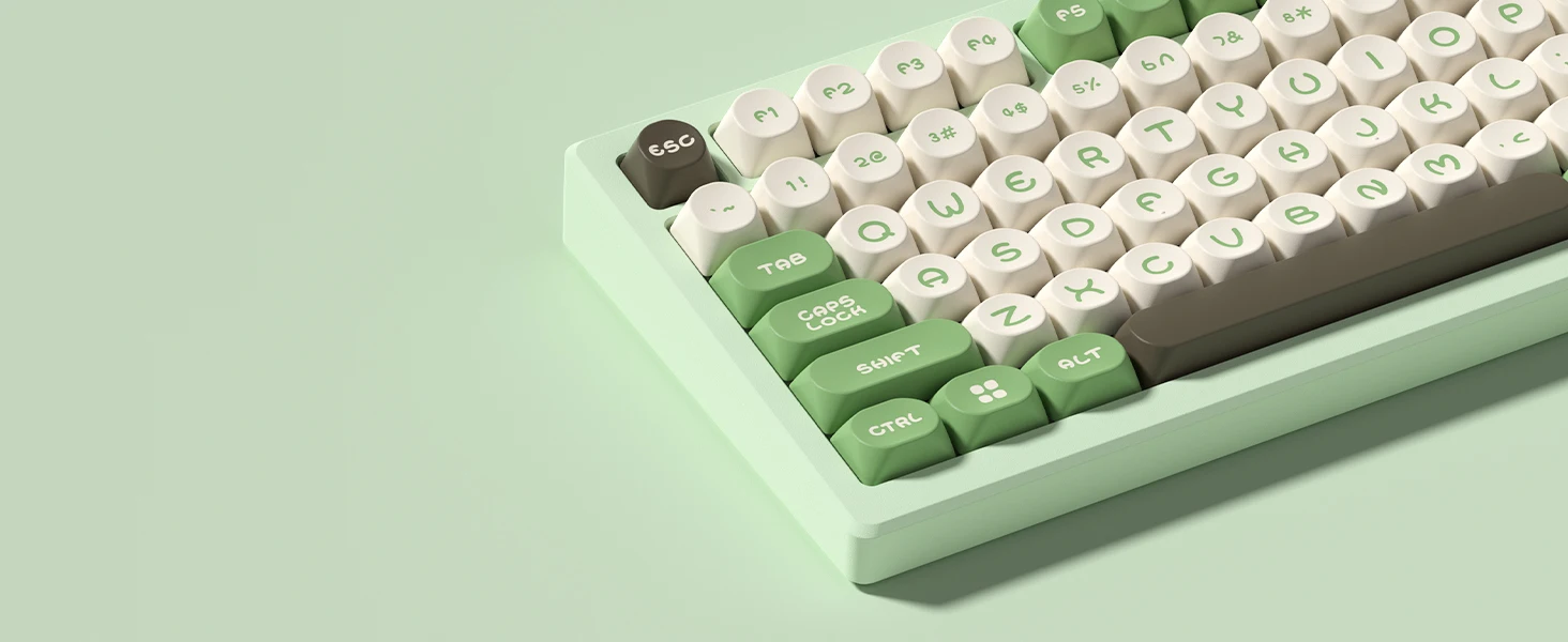 Pine, Perfil MOA, PBT Keycaps, DIY Double Shot, 61, 84, 104 Chaves