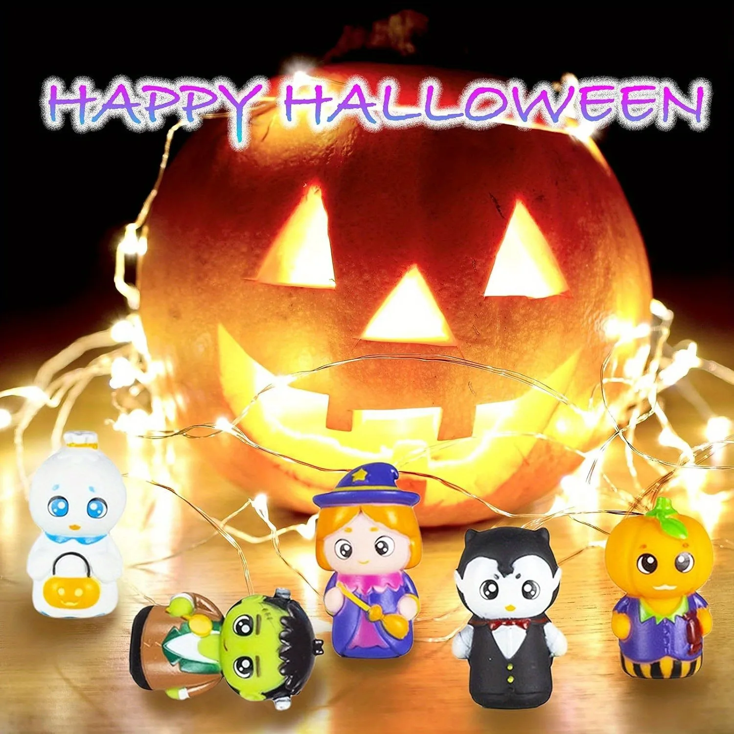 Halloween Finger Puppets Ghost Vampire Witch Pumpkin Frankenstein Characters Finger Puppets Set for Party Favors Pretend Play 5