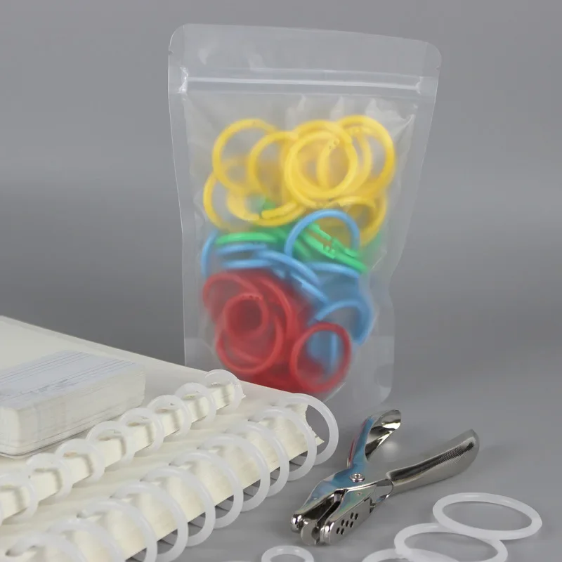 Plastic Ring Binder 15/20/28/32/40mm DIY Albums Circle King Ring Opening Loose-leaf Book Hoops Office Binding Supplies 50 Pcs plastic binding rings,metal ring binder,metal binder ring,book binding supplies
