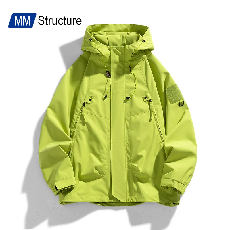 Neutral Outdoor Hooded Wind-Proof Waterproof Jacket High Quality Casual Student Loose Streetwear Windbreaker Men Clothing Spring