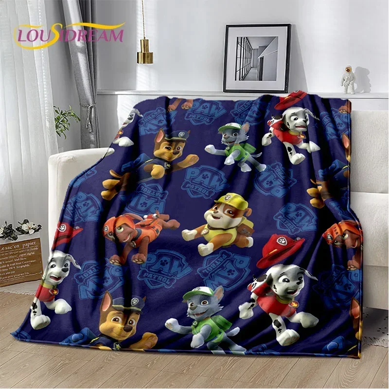 3D P-Patrol Cute Cartoon Dog HD Blanket,Soft Throw Blanket for Home Bedroom Bed Sofa Picnic Travel Cover Blanket Kids Gift Cover 5
