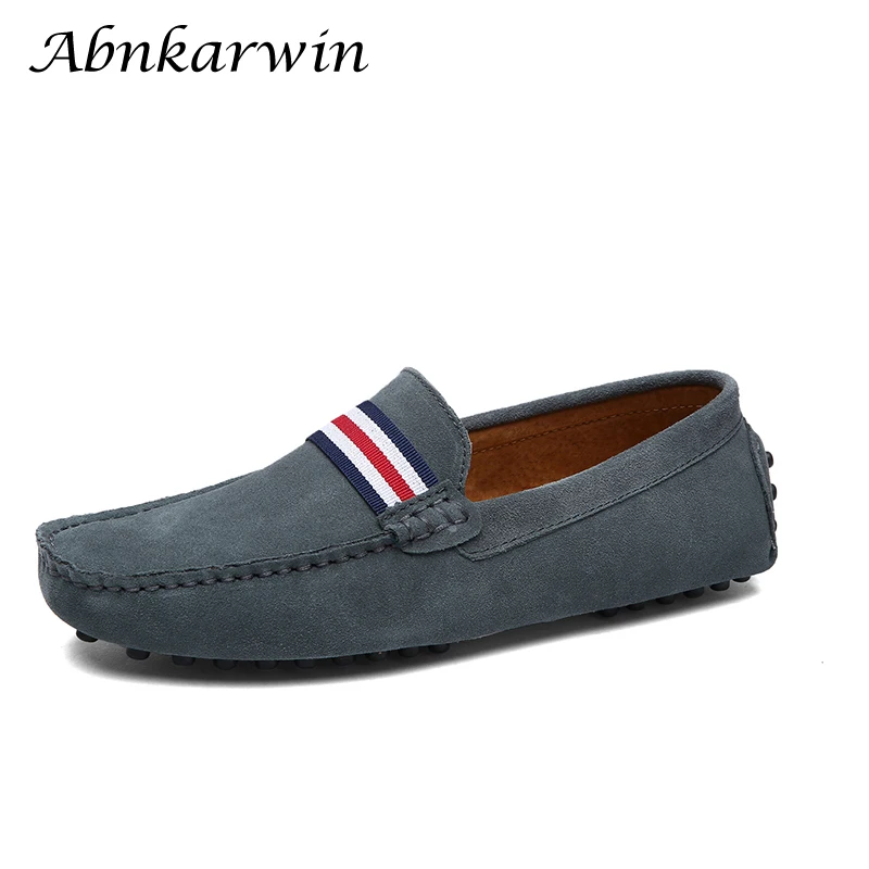 

Casual Suede Loafers Slip On Shoes Men Moccasins Mocassin Homme Luxury Brand Designer Fashion Plus Big Size 50 51 52