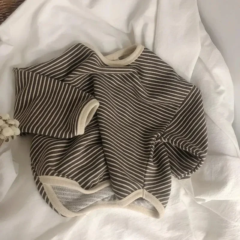 T Shirt 1-8T Cotton Children's Long Sleeve Striped Baby Boy Girl Tops Casual Kids T-shirt Autumn Spring tee kids t shirt