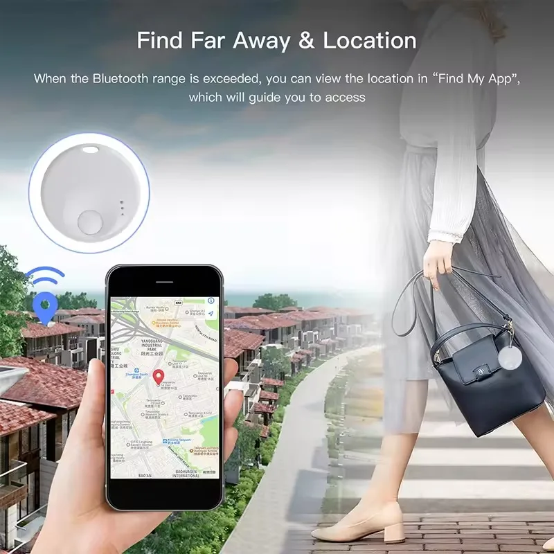 Item Locator Bluetooth Luggage Tracker for Apple Find My iOS Only Key Luggage Backpack