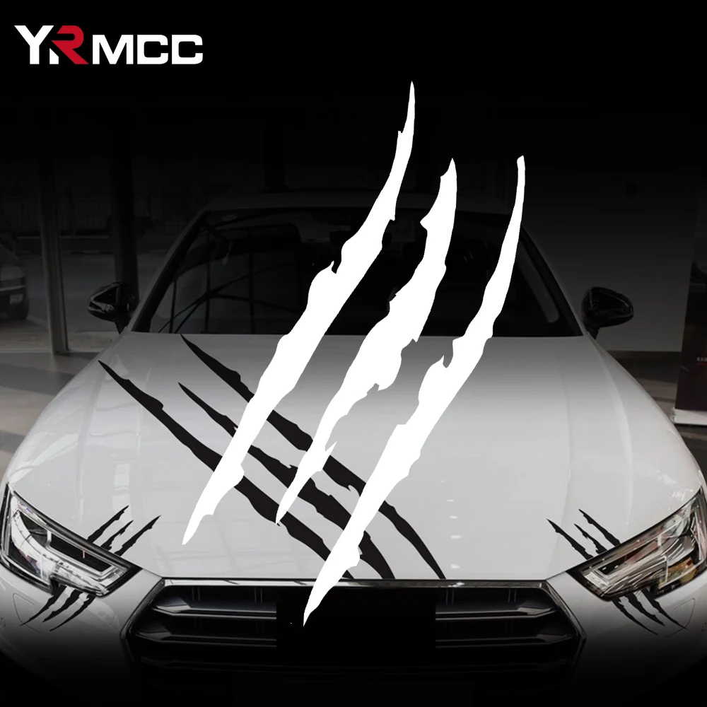 

1/3PCS Car Claw Marks Monster Universal Claw Scratch Decal Sticker Car Headlamp Hood Vinyl Sticker for Auto Decoration Stickers