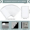 A6 Binder Classeur Budget PU Leather Planner Pockets Cash Envelope Organizer System Excluding transparent Zipper Pocket Notebook 4
