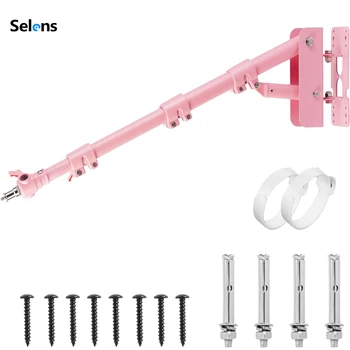 Selens Pink Wall Mount Boom Arm For Photography Photo Studio Kits Video Wall Bracket Photography Props For Ring Light Softbox
