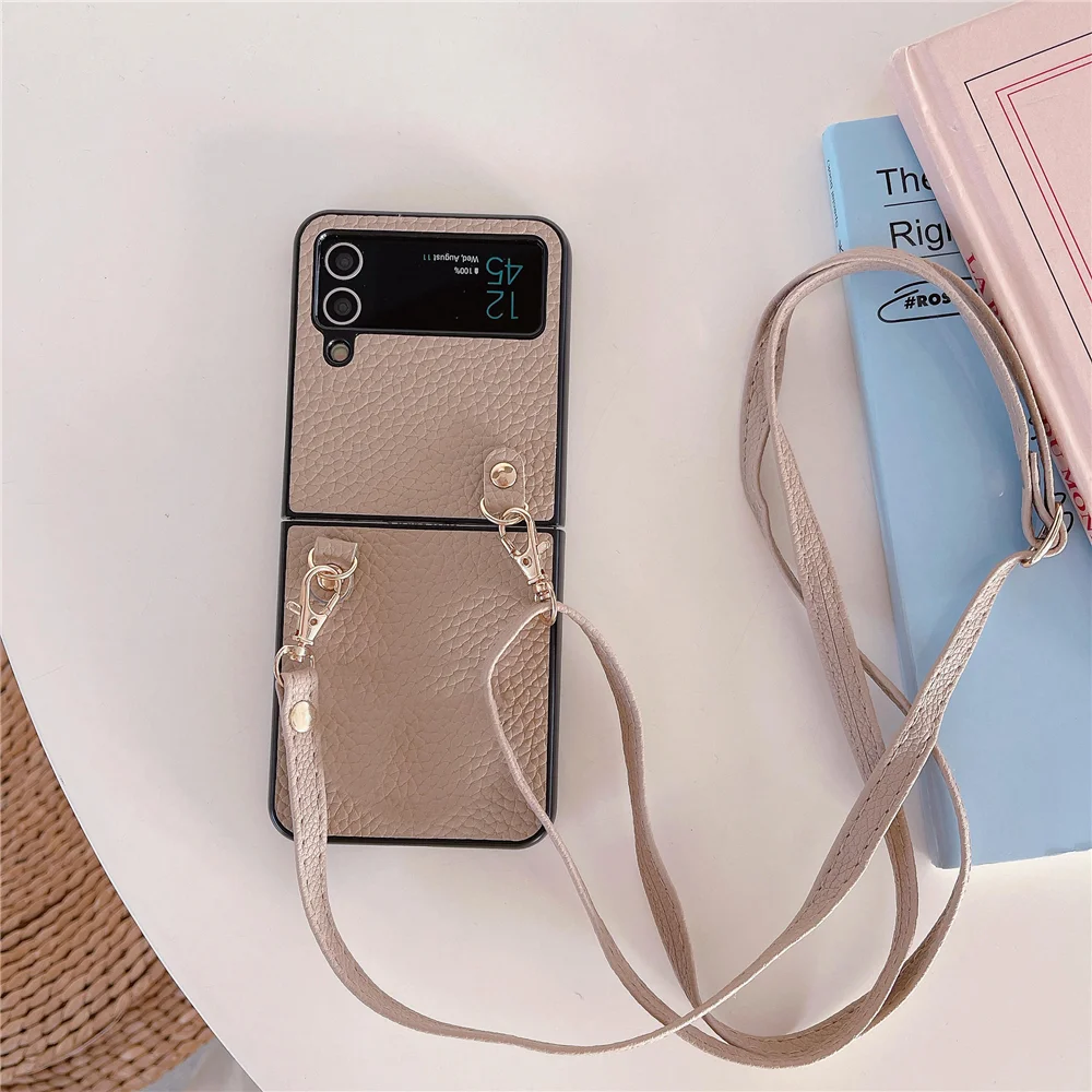 Luxury Leather Ring Case for Samsung Galaxy Z Flip 5 3 Zflip 4 Flip4 Flip5  Zflip5 5G Original Girl Man Gold Stand Holder Cover - AliExpress