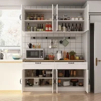 Sideboard,Wall-Mounted Kitchen Pantry with Doors, Drawers & Adjustable Shelves, Kitchen Cupboard Storage Cabinet for Living Room 1