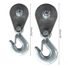 Hoist Block Wire Rope Lifting Pulley Block Towing Wheel with Hook for Winch G5AB 6