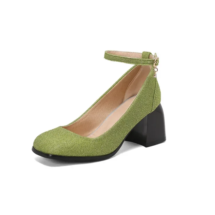 

Женские туфли-лодочки большого размера на толстом каблуке