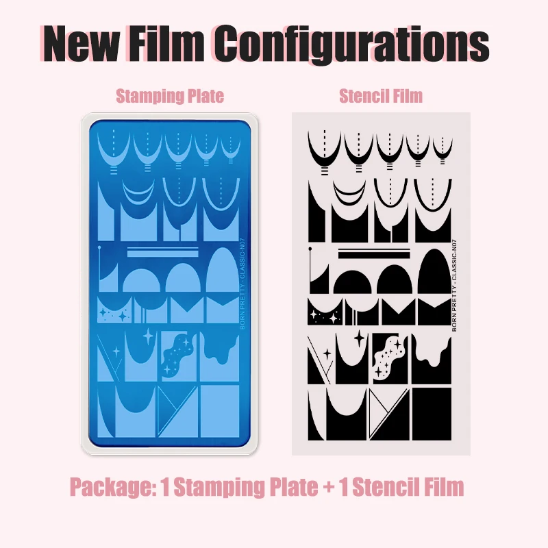 BORN PRETTY Nail Stamping Plates for Design French Nail Art Templates Printing Merry Christmas Image Stainless Stencil Tools 4