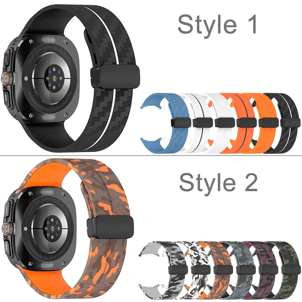 Silicone Sport Strap with Magnetic Folding Clasp - Premium Replacement Bracelet
