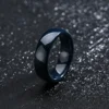 Bague en céramique 6 mm unisexe pour homme et femme, noire, blanche, verte, bleue, violette, simple, alliance de mariage, bague de promesse, bague pour le pouce, assortie, hypoallergénique