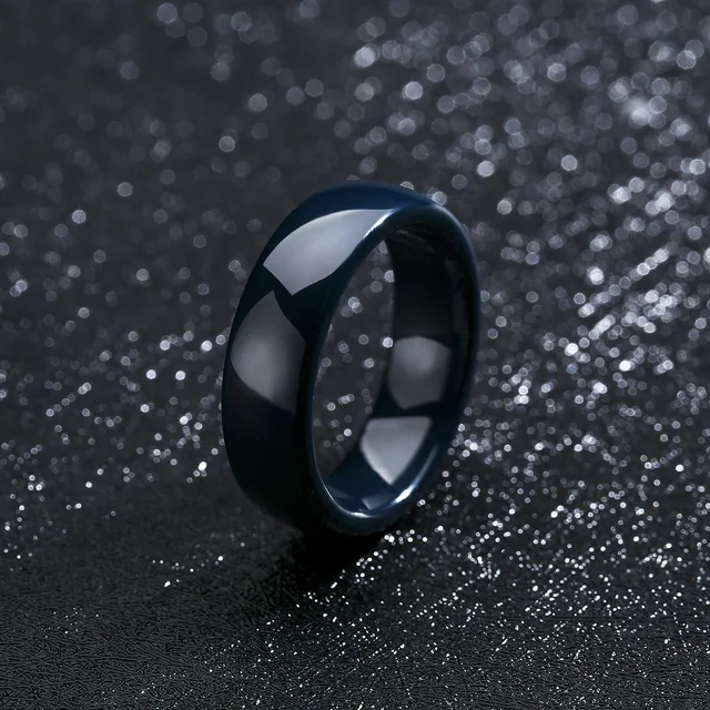 Bague en céramique 6 mm unisexe pour homme et femme, noire, blanche, verte, bleue, violette, simple, alliance de mariage, bague de promesse, bague pour le pouce, assortie, hypoallergénique