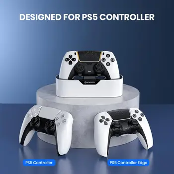 NEWDERY PS5 Single Controller Charging Station For PlayStation 5&DualSense Edge Controller Fast Charger Charging Stand Dock 4