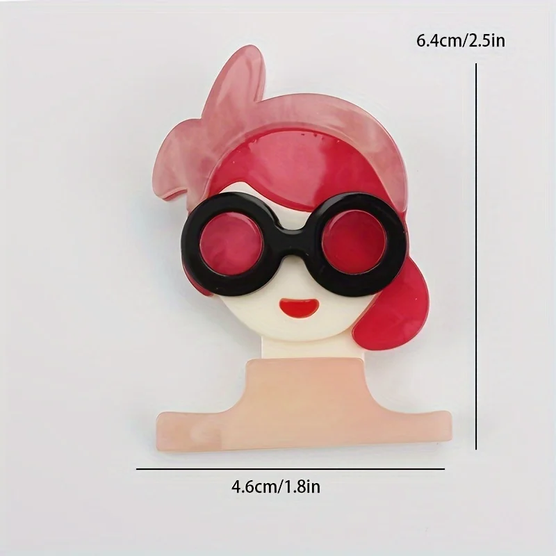 handmade fashion clothes accessories acrylic cartoon glasses girl