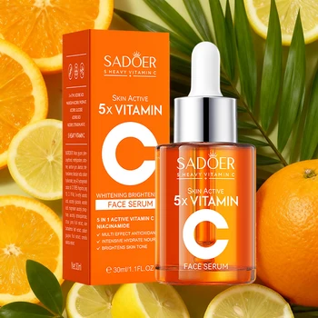 SADOER Vitamin C Whitening Face Serum for Facial Moisturizing Anti Wrinkles Anti-aging Facial Essence Skin Care Products 1