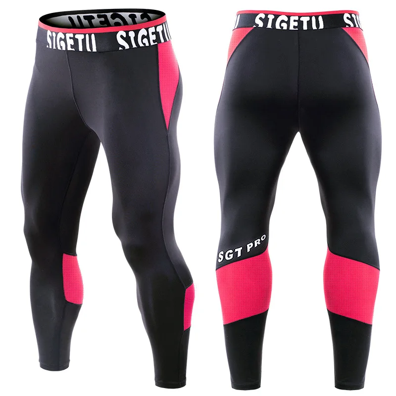 Men's Running Trouser Bodybuliding Gym Fitness Skinny Pants Basketball Yoga Sports Tight Bottom Big Size Training Leggings