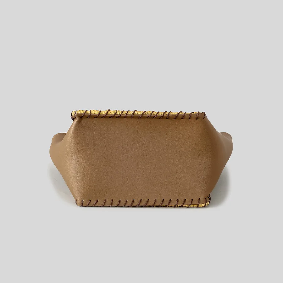 Casual Large Capacity Striped Tote Bag Faux Straw Women Handbags Summer Beach Woven Bags Big Shopper Purses for Holiday 2025