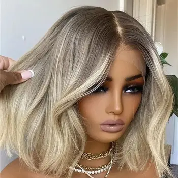 Parrucche per capelli umani Bob corti di buona qualità di nuovo arrivo Ombre Bionda 13x6 Parrucca per capelli vergini