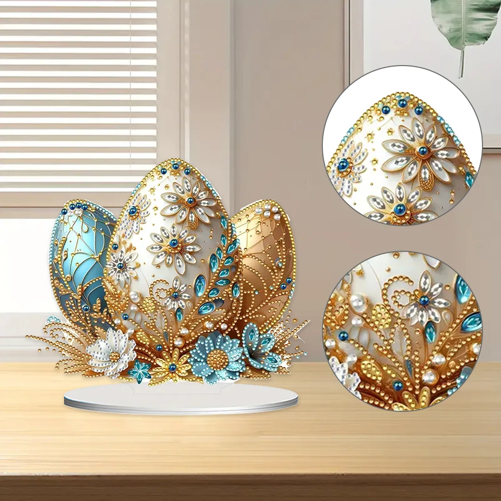 Easter Egg Special Shaped Table Top Diamond Painting Ornament Kits 5D DIY Diamond Art Tabletop Decorations Adults Beginner diamond painting