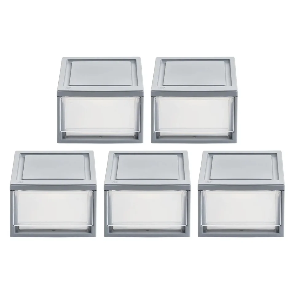6QT Small Plastic Drawers Under Bed Storage Bins