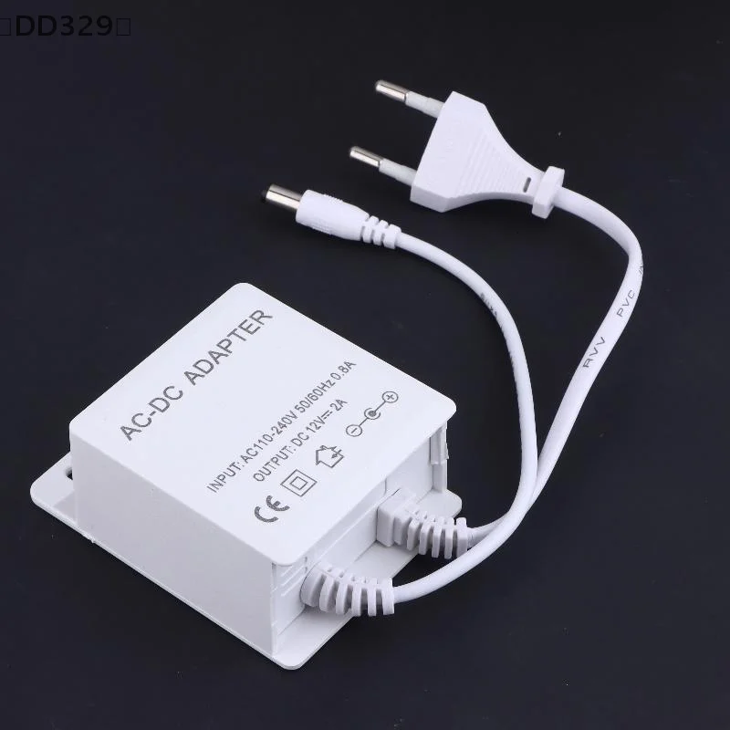 〔DD329〕 Waterproof Power Adapter DC12V 2A EU Plug For CCTV Security Surveillance AHD Camera Charger NVR DVR Input AC100V-240V
