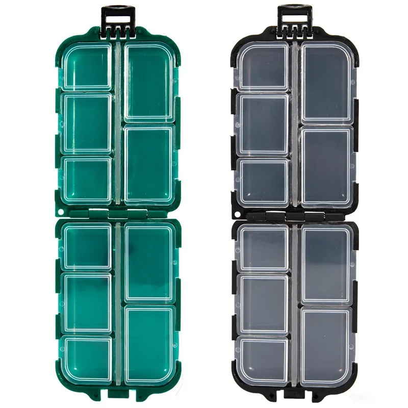 Compact 10-Grid Pill Organizer & Medicine Storage Case