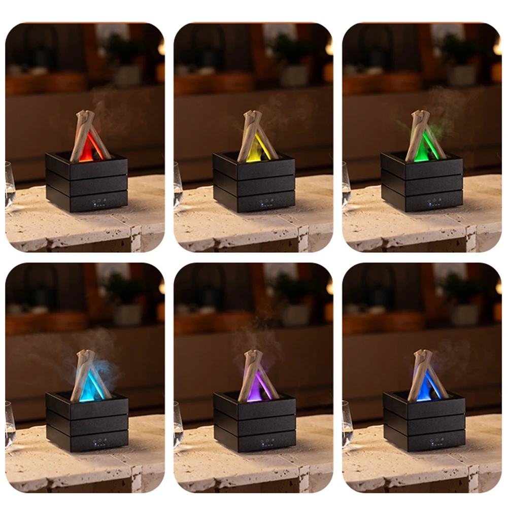 초음파 에센셜 오일 디퓨저 280ml, 7색 LED 야간 조명, 차량용 아로마테라피 가습기